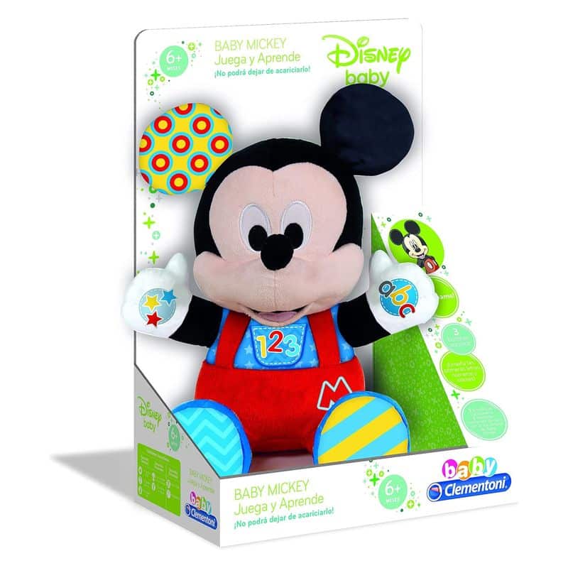 Baby Mickey Mouse juega y aprende peluche interactivo Clementoni 55324