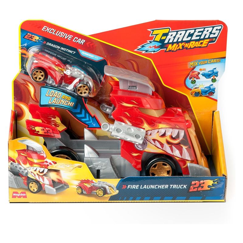 T-Racers Fire Launcher Truck T-Racers Mix´n race con vehículo exclusivo