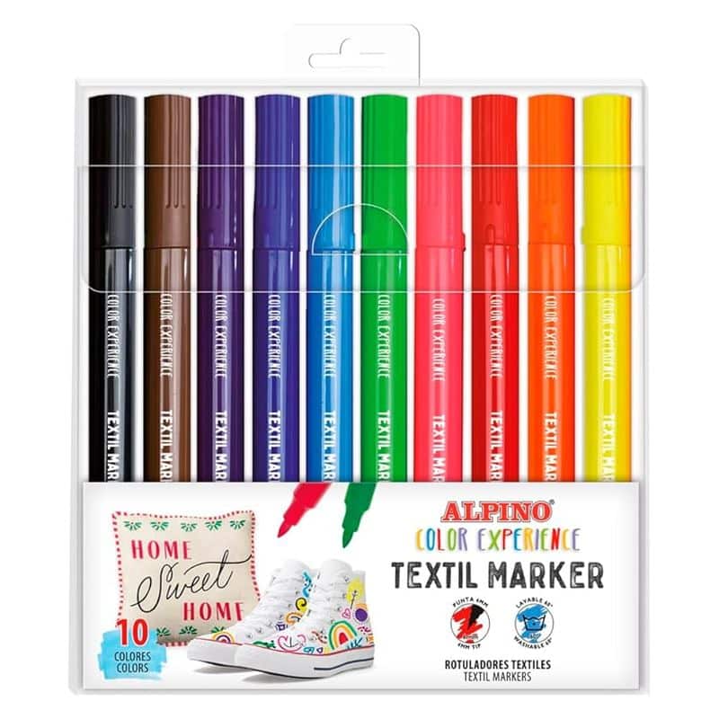 Alpino Set de Rotuladores Textiles Color experience de 10 colores