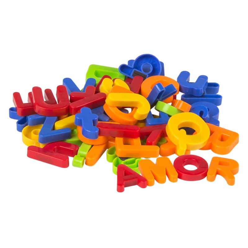 Bote letras números magnéticos 52 piezas Good Idea Toys 43547 COLOR BABY - Imagen 2