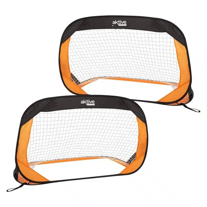 Set 2 Porterías de fútbol plegables para Aire Libre Aktive 54120