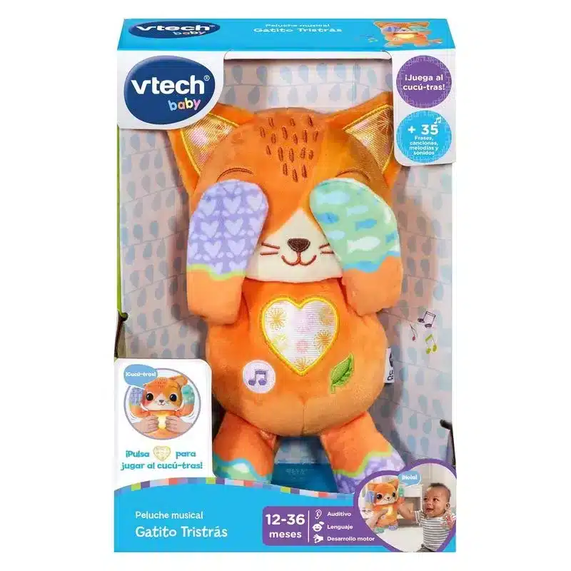 Gatito tristas peluche musical interactivo para bebé 80-567422 VTECH - Imagen 2