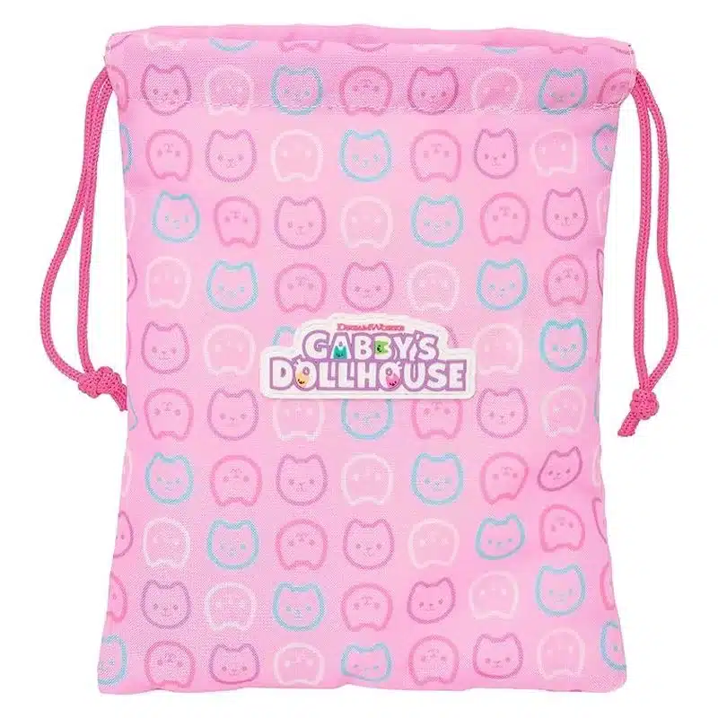 Mochila saco merienda La casa de muñecas de Gabby 25cm 812427237 SAFTA - Imagen 2